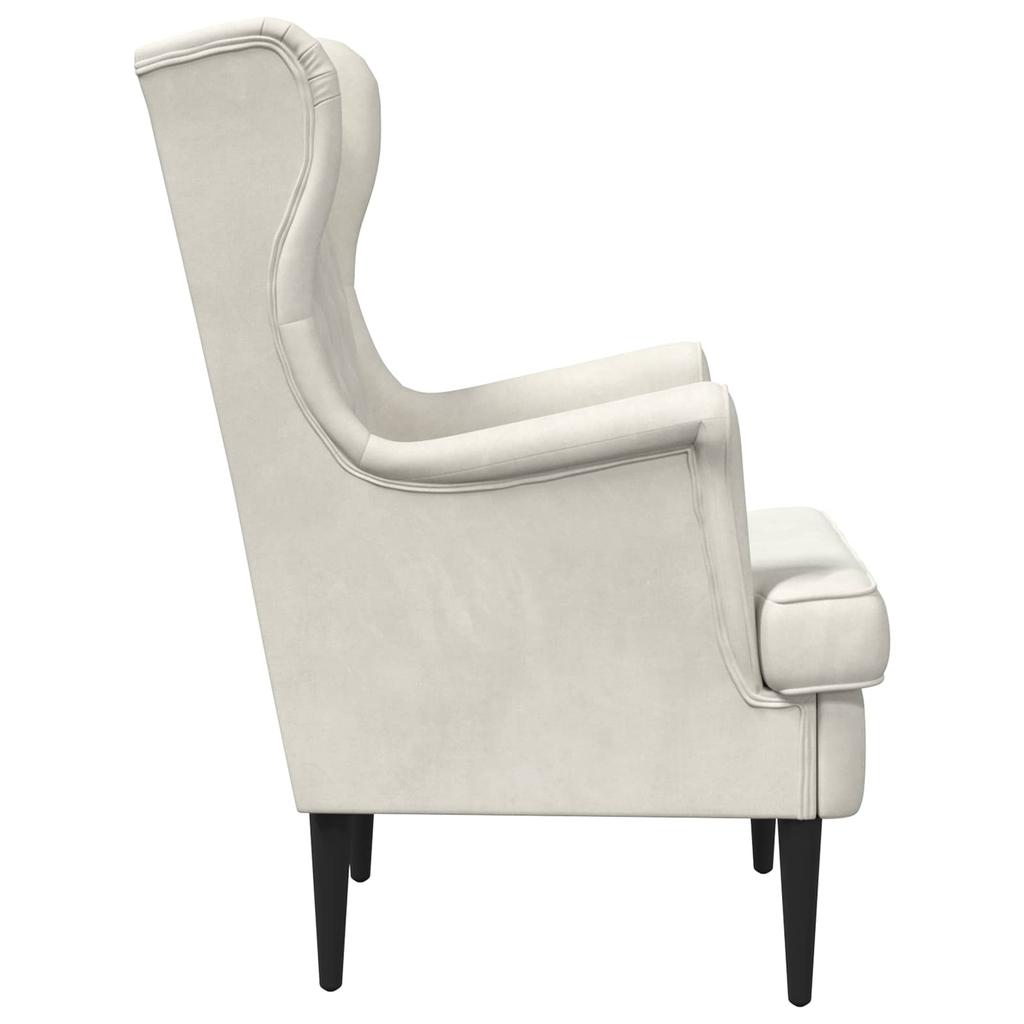 Cream Velvet Armchair