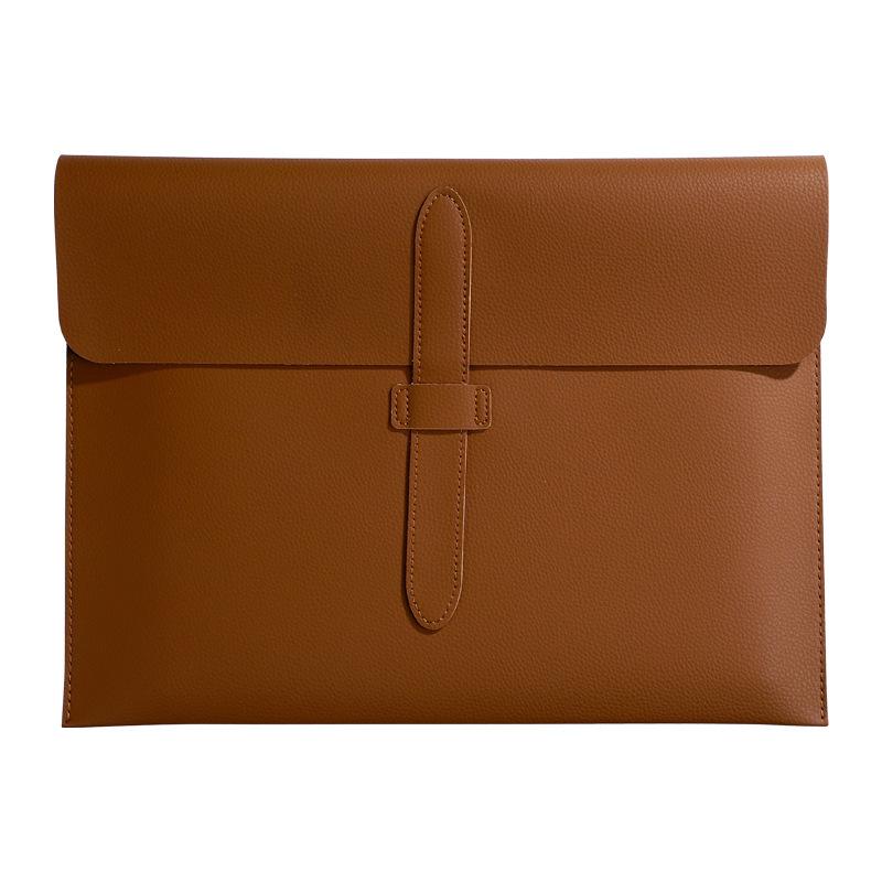 PU Leather Folder A4 Document Bag Business Briefcase Storage Enterprise Customization