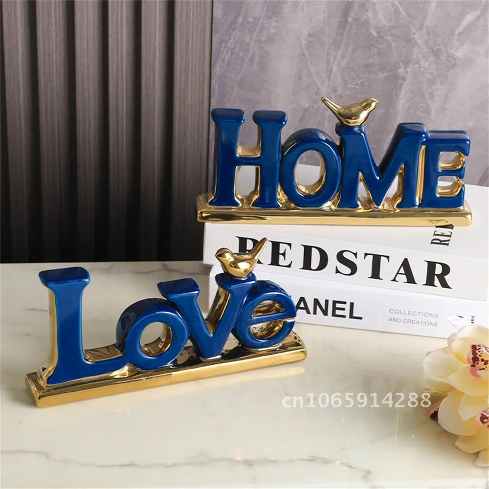 Modern Art Heart Shaped Minimalist Nordic Statue Living Love Electroplated DIY Room Ornament Sculpture Decoration Ceramic Table