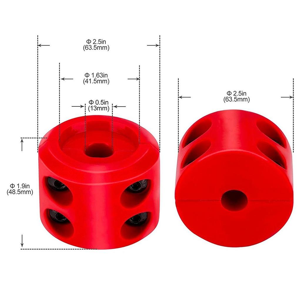 2Pcs Car Rubber Winch Stopper, Bump Shock Saver Dampener, Prevent Pulling Winches Accessories for