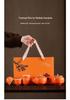 Persimmon Tea Set - Festive Ruyi Design, Custom Ceramic Gift Box for Weddings & Souvenirs