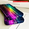 2DFlat Rainbow Light Particles Phone Case All inclusive film hard phone case, compatible with iPhone 18 Pro Max 17 16 15 14 13 12 11
