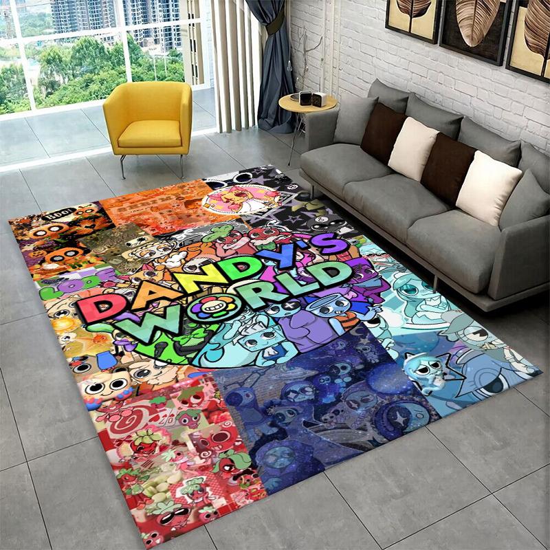 Tappeto Antiscivolo Dandy World Cartoon per Soggiorno, Camera da Letto, Sala Giochi, Tappeto Morbido Pavimento Tappeto Arredo Casa Stanza Bambini