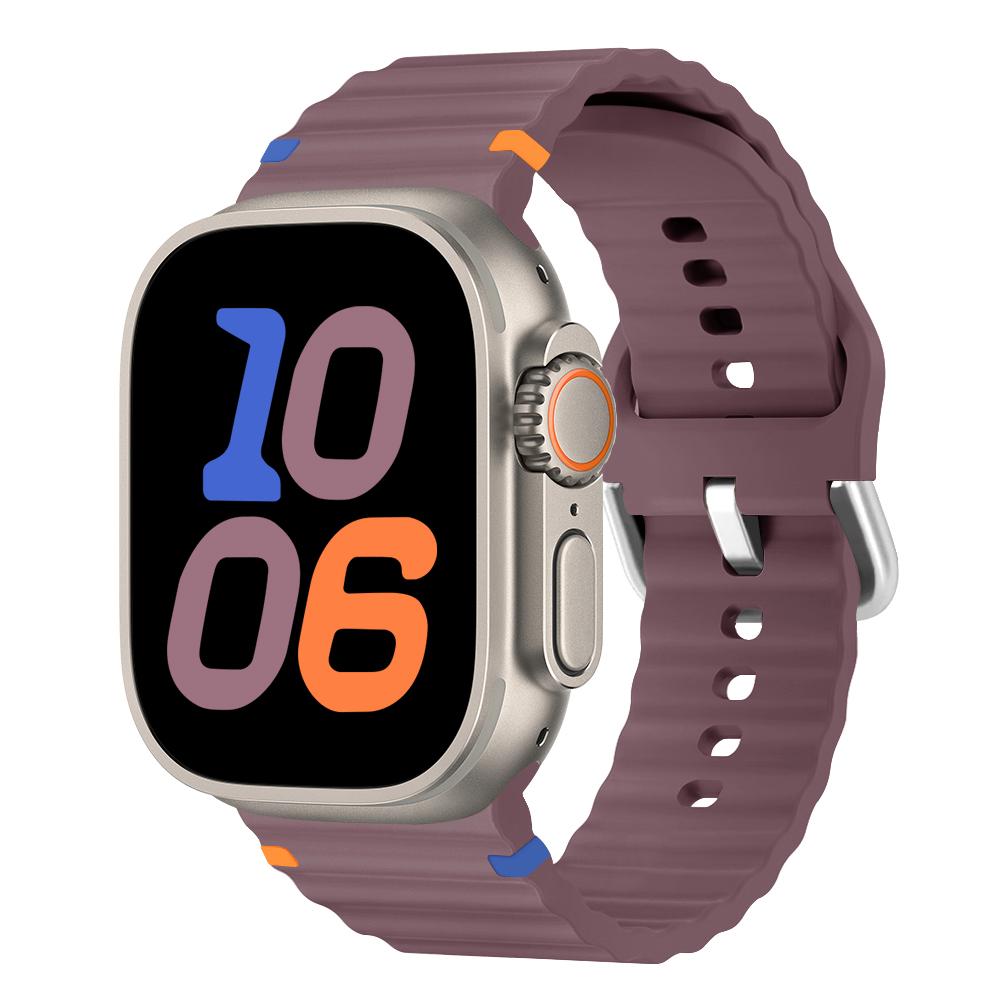 

Силиконовый ремешок для Apple Watch ultra Band 49 мм 45 мм 44 мм 42 мм 40 мм 41 мм 38 45 мм correa bracelet iwatch Series 9 8 7 6 5 4 3 se 41/40/38mm фиолетовый