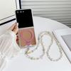Applicable to Samsung ZFlip7 folding screen mirror magnetic suction bracket mobile phone case crossbody chain anti-drop ZFold7 protective case