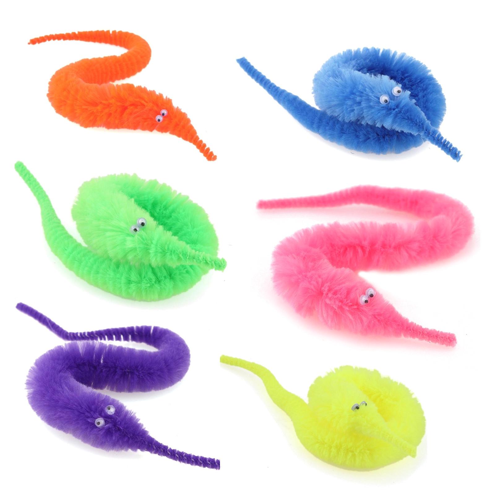 Cute Magic Toy Fuzzy Worm Trick Twisty Plush Wiggle Stuffed Animals ...