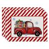 4pcs Non Slip Christmas Placemat Linen Tableware Pad Kitchen Supplies Table Mat  Festival