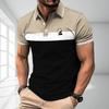 Men's Striped Polo Shirt, Casual Top, Fashionable Clothing, Summer