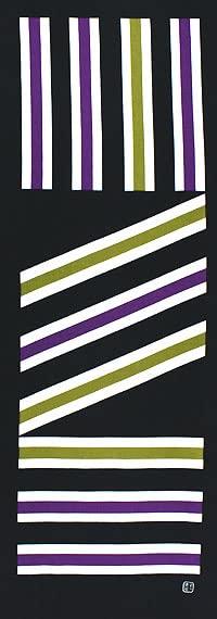 Dyeing Anbo Hand Towel Authentic Dyed Cotton Tokuoka Made In Japan 35cm X 100cm "Sash Black" 100%