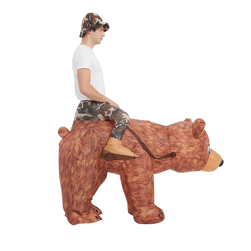 Nafukovací kostým hnědého medvěda, pro dospělé