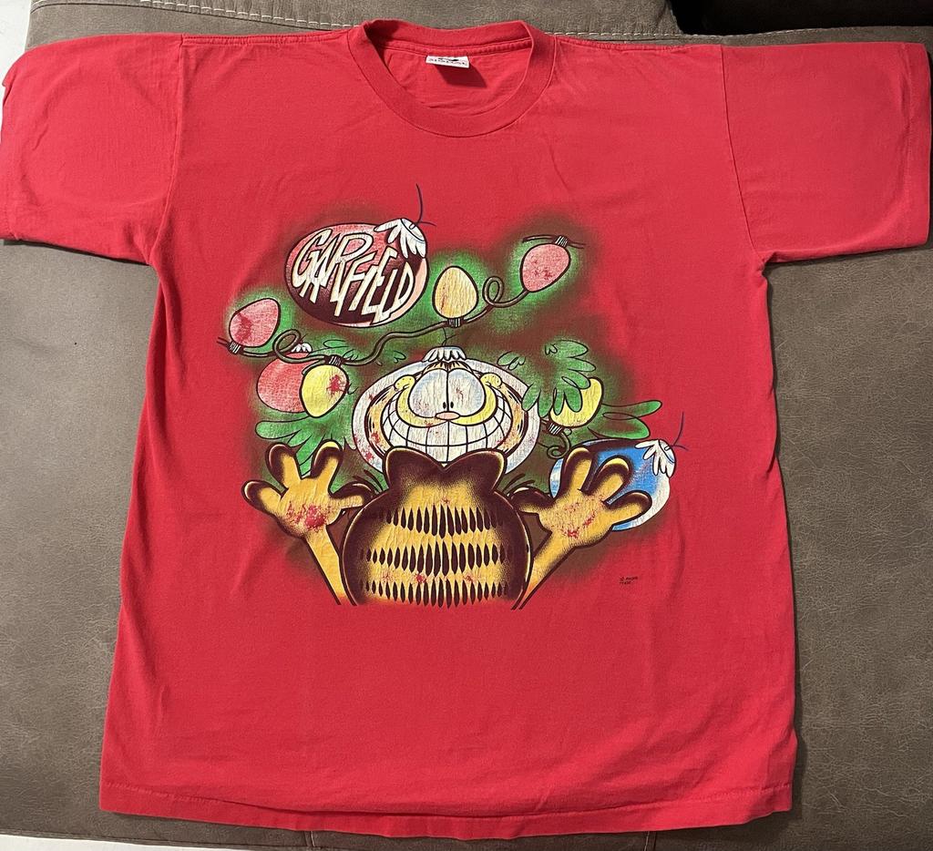 Vintage 90’s Garfield Christmas T-Shirt - Size L