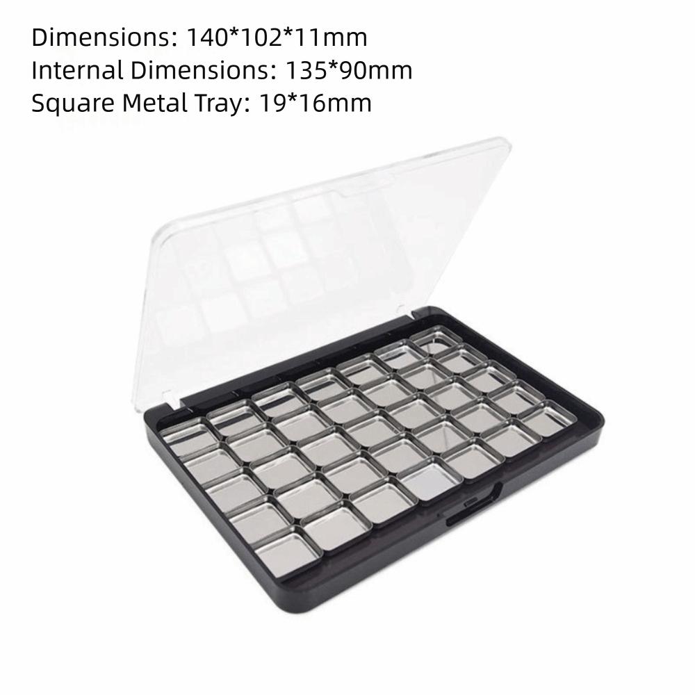 Palette in Alluminio Vuota Palette Ombretti Custodia Ricaricabile Strumento Multiuso Scatola Porta Trucco Vaschette Campioni Vassoio Ombretti