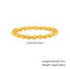 24K PVD Gold Plated Bracelets for Women, Beaded Strand Beads Ball Adjustable Stackable Bracelet, Fashion Party Wedding Jewelry