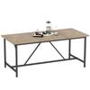 Dining Table for 6-8 People Modern Rectangular Kitchen Table with Wood Look, 180 X 80 X 75.5 Cm, Natural