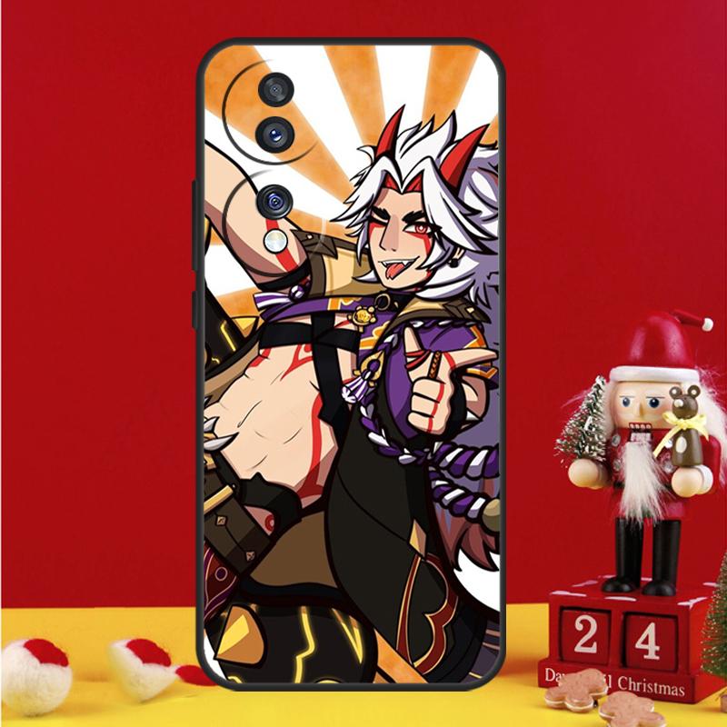 Genshin Impact Arataki Itto Case For Honor Magic 5 6 7 8 Pro Honor 200 400 50 70 90 Lite X8b X8c X9a X9b X9c Win RT Cover