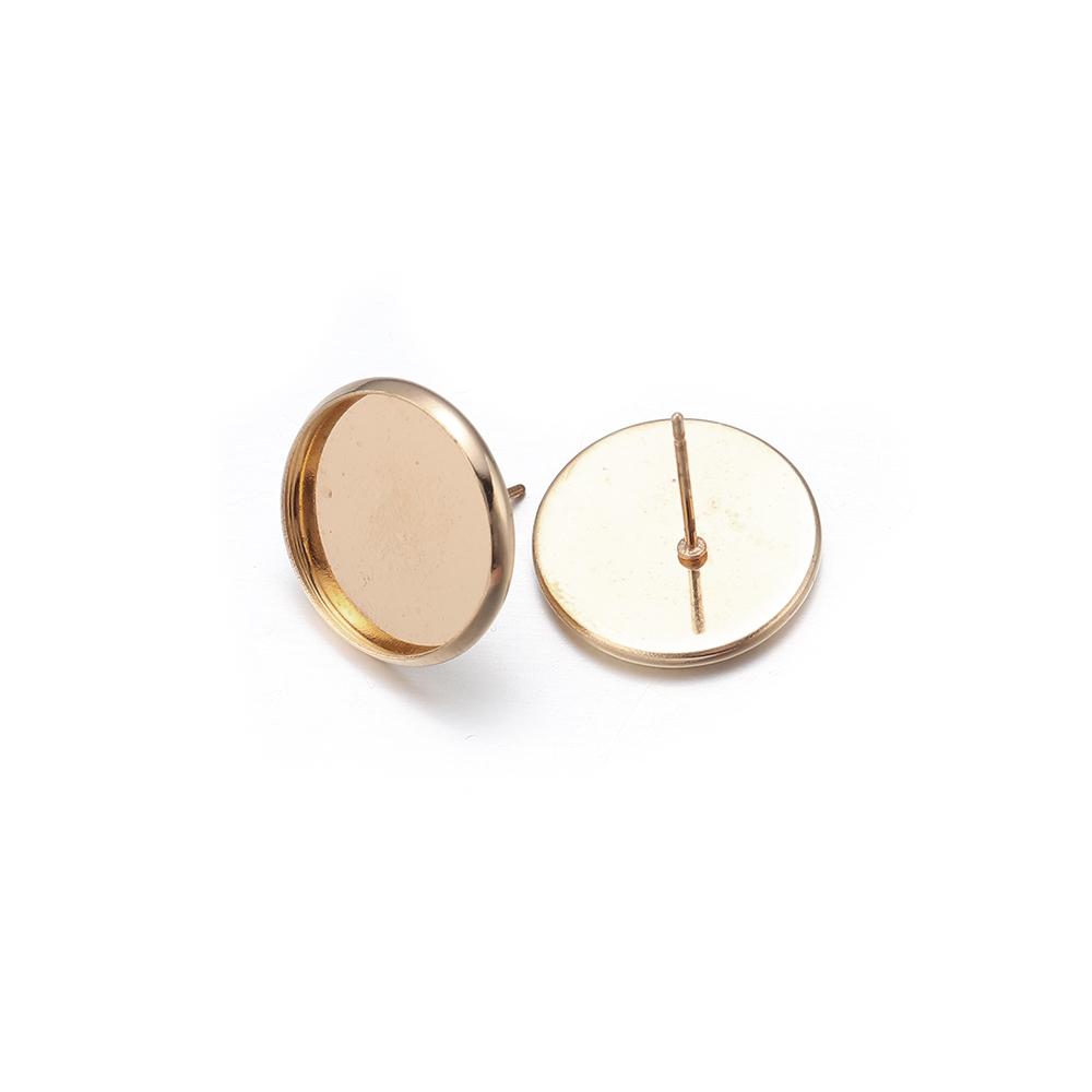 20pcs/Lot 6 8 10 12 20mm Cabochon Base Earring Studs Base DIY Earrings Blank Earring Base Cabochon Cameo For Jewelry Making