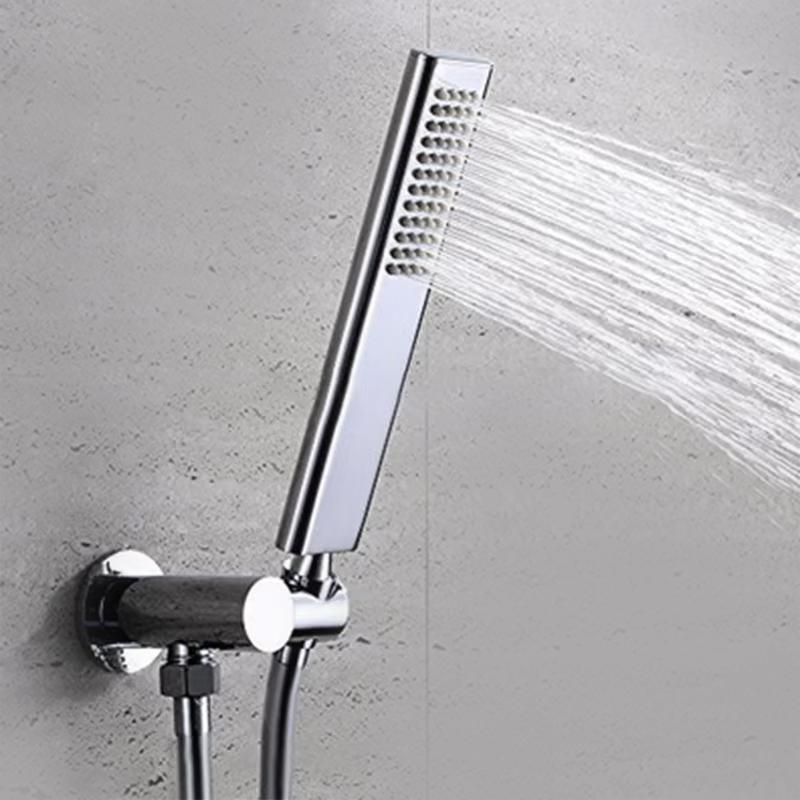 Luxury HomeDec High-Pressure Polished Chrome Water Saving Eco-Friendly Handheld Shower Head for Hotel Bathrooms Brass Faucet
