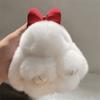 Hair Bow Plush Rabbit Keychain Rabbit Fur Bag Hanging Pendant Accessory Rabbit Plush Keychain  Car