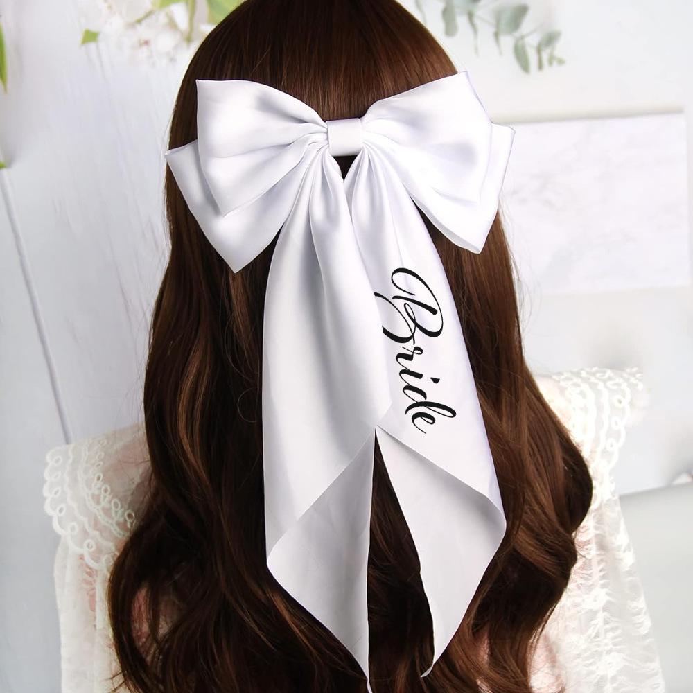 Bridal Decorations, White, Bow Tie, Headwear, Wedding Veil Accessories, Hair Accessories, Wedding Hair Clip