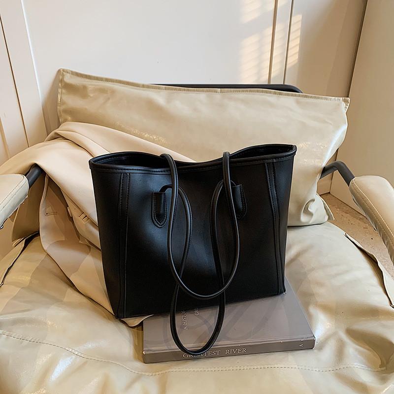 Elegant Black And Brown Pu Tote Bag Ideal For Daily Commuting In Trendy Design