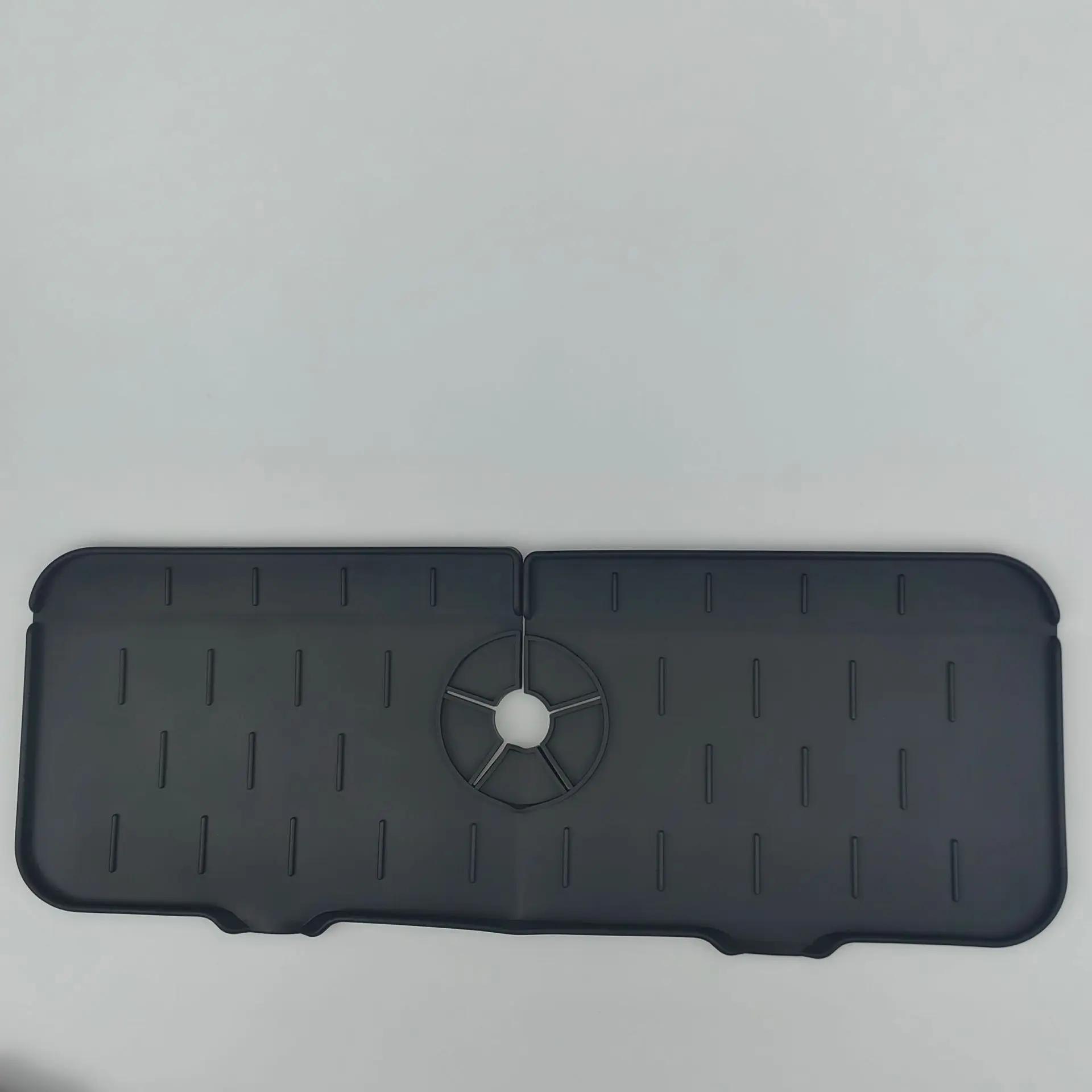 

Силиконовый коврик для кухонного крана (для Раковины) Защитный коврик для столешницы в ванной комнате, брызгозащитный экран для крана, губка, полка для слива, органайзер, предметы чёрный