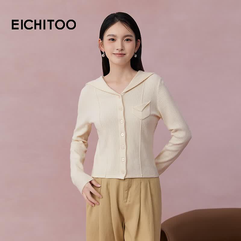 EICHITOO Women s Hooded Knit Cardigan S