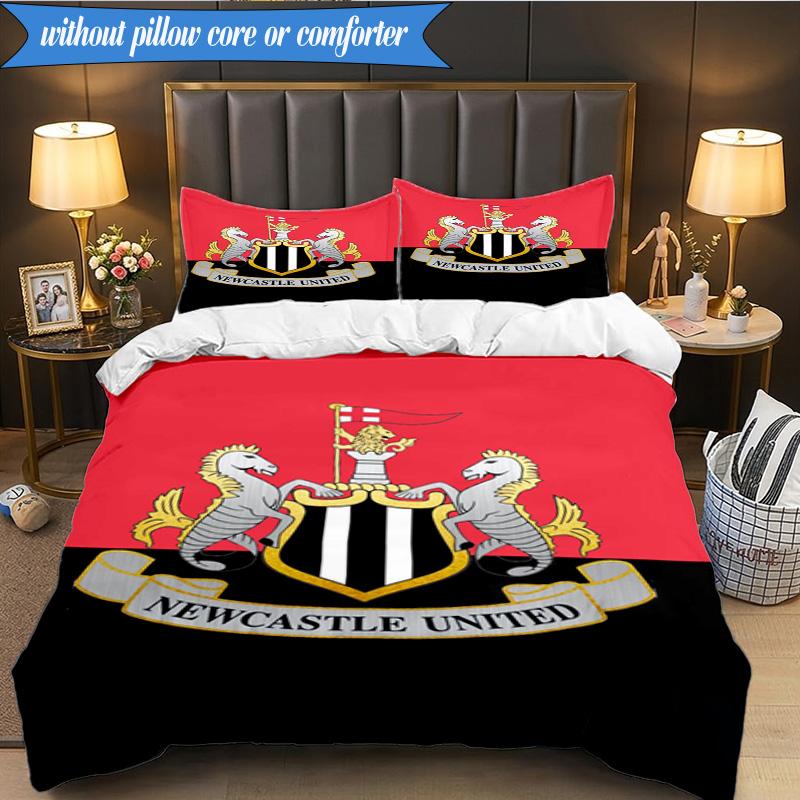 3-delige Zachte Beddengoedset met United Crest Print, Inclusief 1 Dekbedovertrek En 2 Kussenslopen Perfect voor Slaapkamer, Studentenkamer, Fan cadeau