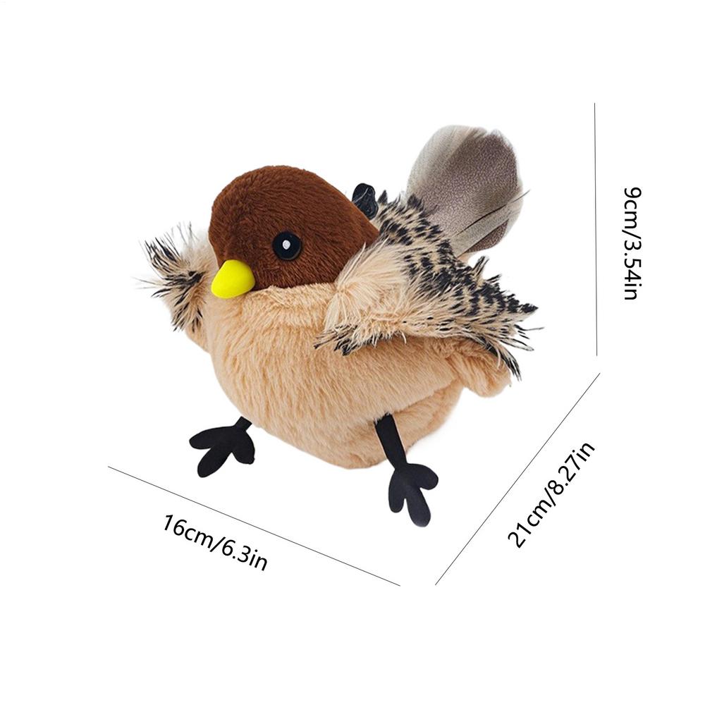 Chirping Bird Cat Toy Touch Activated Interactive Cat Exercise Toys Cat Toy With Sound And Automatic Cat Toy For Indoor