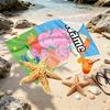 Custom Name Personalized Peppa Pig Print Beach Towel, for Trip Camping Beach Party Home Decor, Birthday Gift for Family & Friends