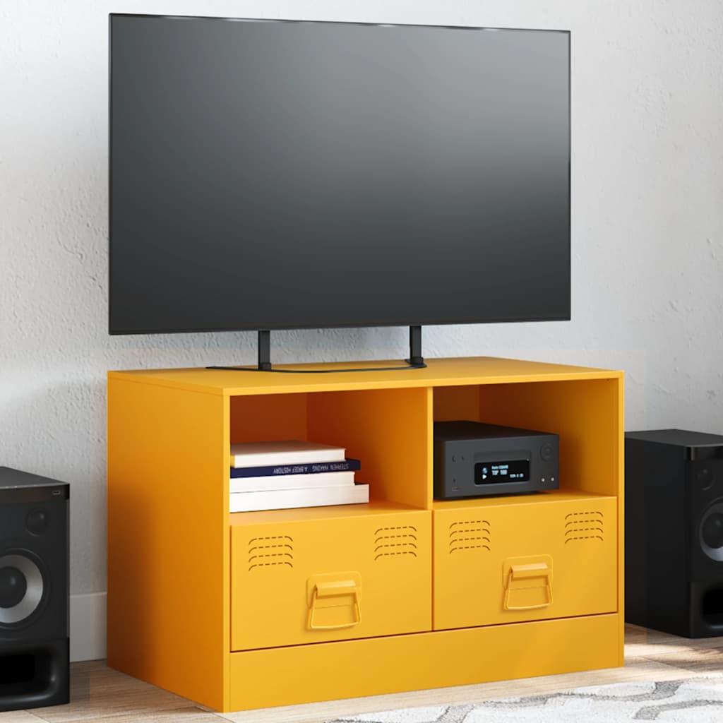 Vidaxl Szafka Pod Telewizor, Musztardowa, 67X39X44 Cm, Stalowa