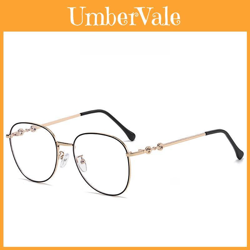 Fashion Metal Eyeglass Frame With Square Shape And Blue Light Filter For Commuting Use