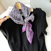 Korean Decorative Scarf Scarf Summer Scarf Square Scarf High-end Thin Style Xiliya Printed Square Scarf Tied Hair Strap