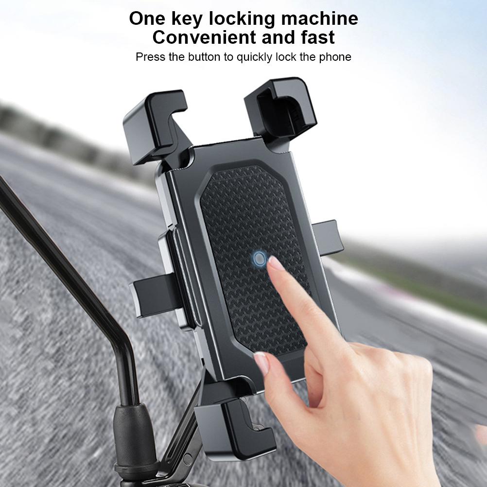 Bike Phone Mount Anti Shake GPS Navigation Handlebar Cell Phone Holder Outdoor Motorcycle Mountain