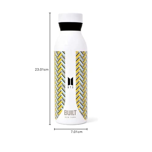 BUILT BTS Water Bottle, 532ml, Suga, My Bottle, Vacuum, Portable, BTS Merchandise