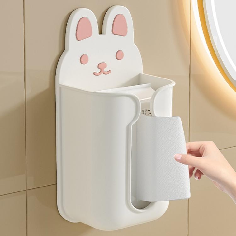 Wall Mounted Tissue Box Napkin Container Bathroom Adhesive Dispenser Organizer