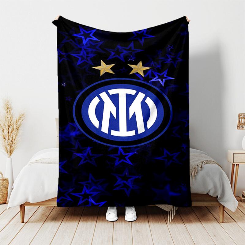 1 Stück Decke Inter Mailand Logo 1 Print Design, Leichte Decke für Sofa, Bett - Weich & Warm, Geschenk für Alle Jahreszeiten wie Weihnachten, Halloween