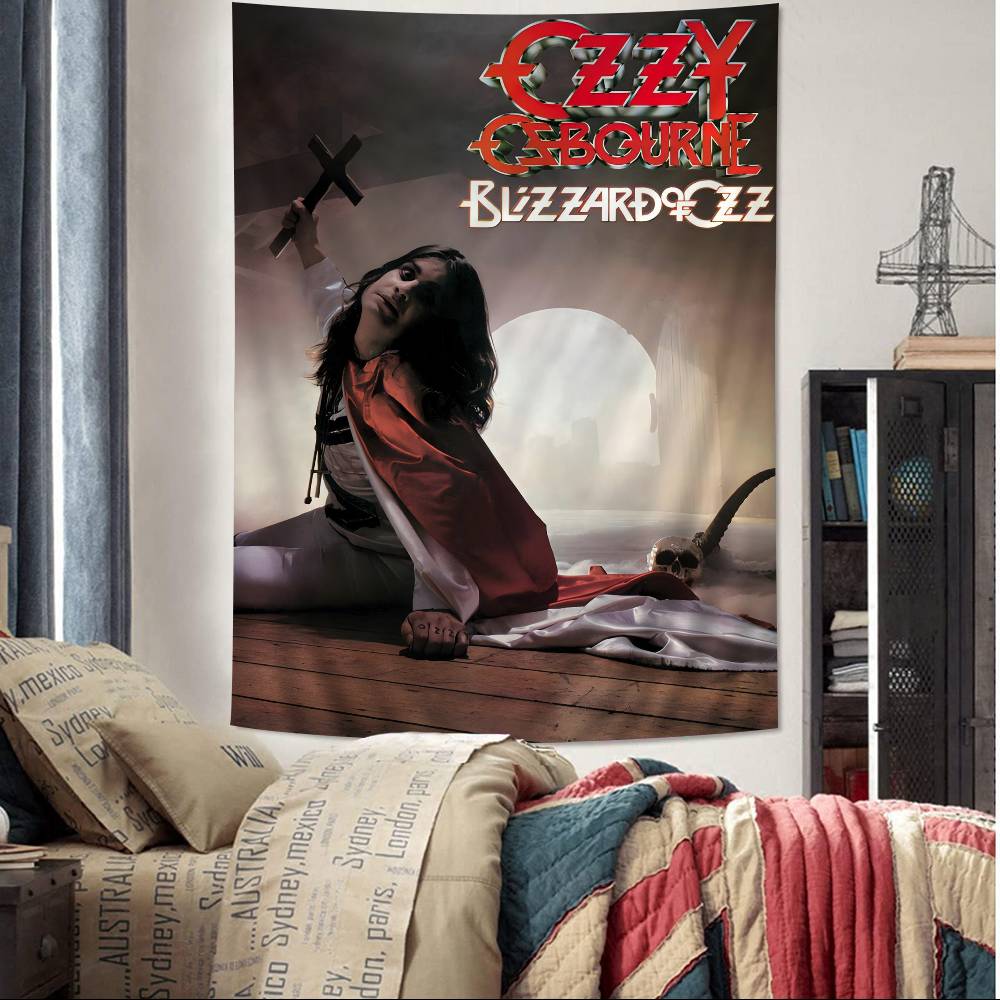 Rock Singer Ozzy Osbourne Anime Tapestry Art Science Fiction Room Home Decor Wall Art Decor