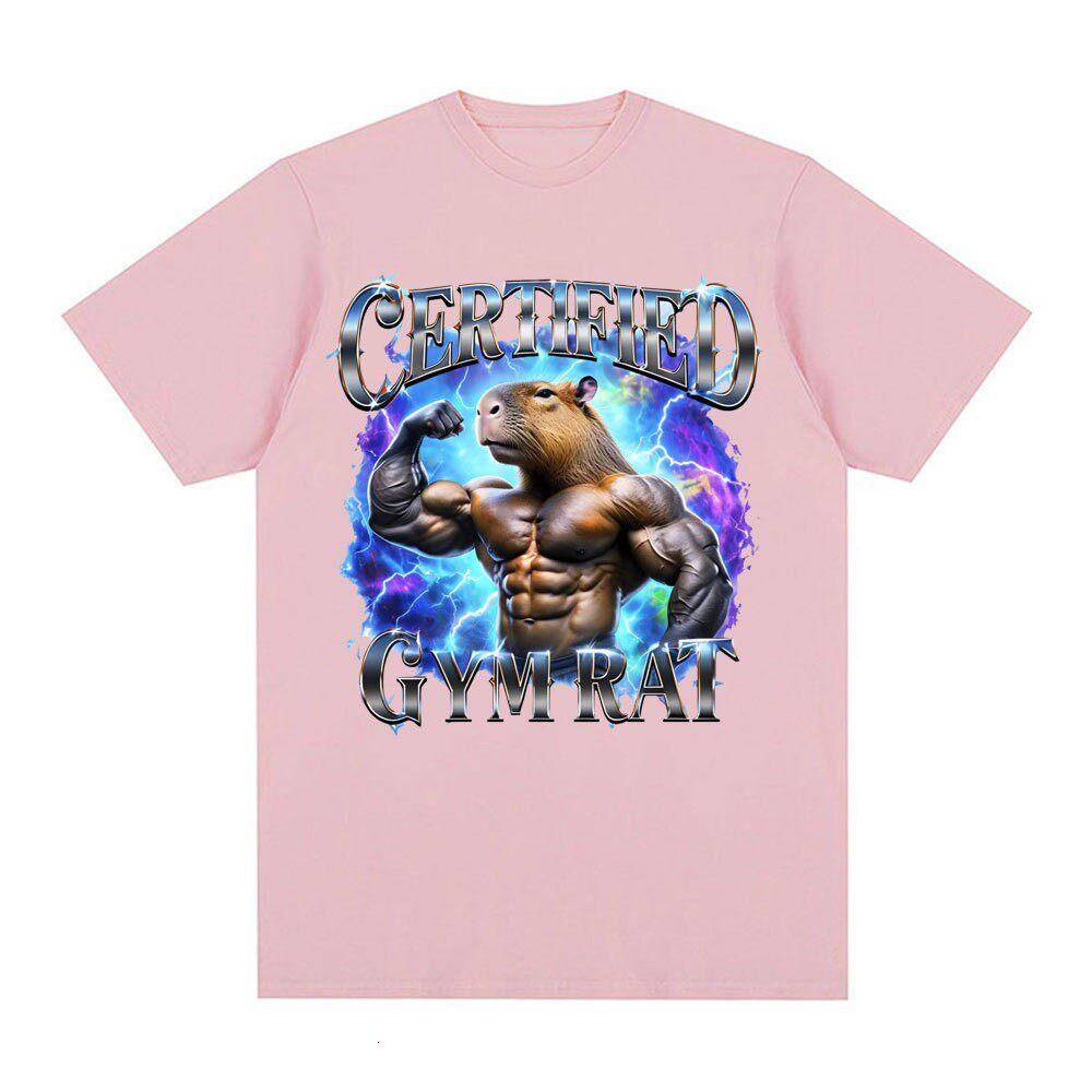 Certified Gym Rat Tshirt Funny Vintage 90s Style T Shirt Unisex Gym Graphic Tee Gym Lovers Gift Funny Short Sleeve Clothes