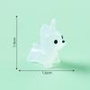 5Pcs Luminous Glitter Mini Resin Cute Bulldog Glow-in-the-Dark Tiny Dogs for DIY Crafts Cake Bead Decor Material Accessories