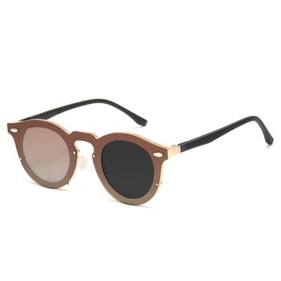 Ochelari de soare reglabili Cyxus cu lentile polarizate rotunde ND variabil 17, UV reglabil, design elegant, filtru, niveluri, protecție, (P1317W07 Maro)