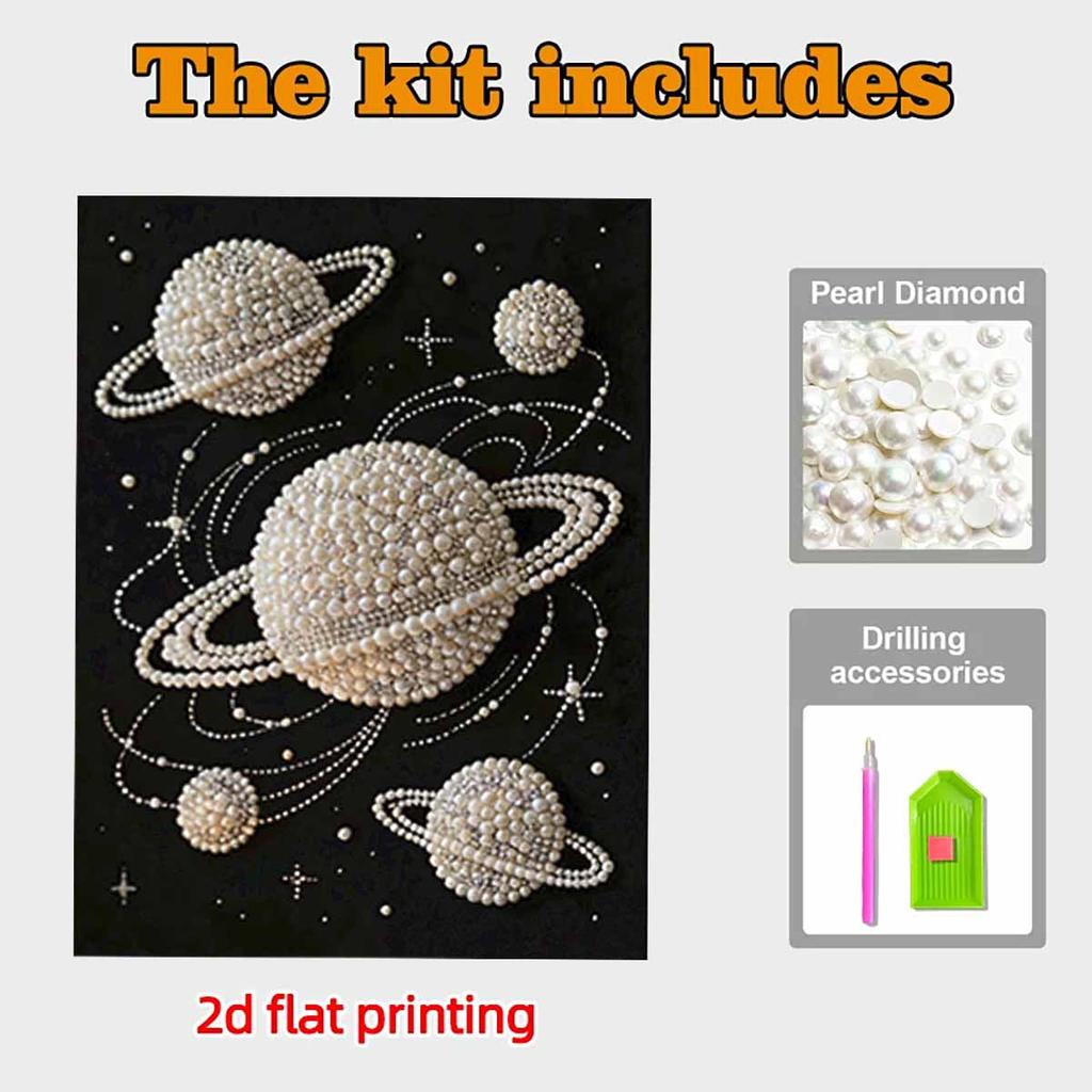 Pearl Planet DIY Diamond Art Kits 15.7x19.6inch Gem Art Diamond Painting Kits Without Frame for Adults Gift Idea Home Wall Decor