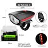 Rechargeable Waterproof Bicycle Headlight & Electric Horn for Night Riding