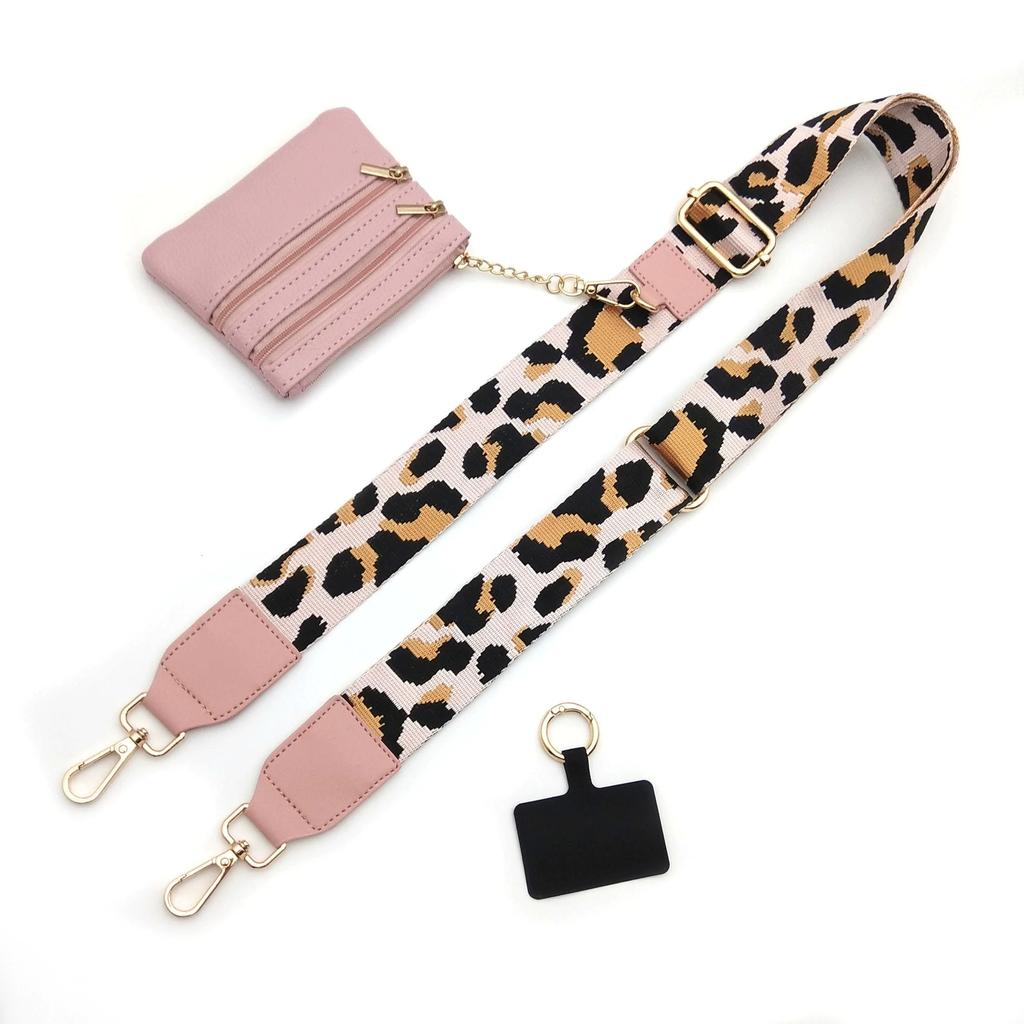 Eryi Detachable Cross Strap Phone Lanyard Zippered Pouch Adjustable Perforation-Free Design Customizable Logo 17 Colors 120cm