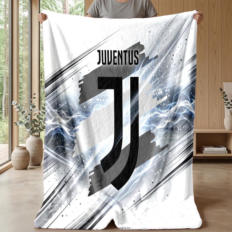 Juventus FC Theme blanket Soft Flannel Blanket Plush Throw Blanket Cozy Sofa Bed Blanket for Home Decor