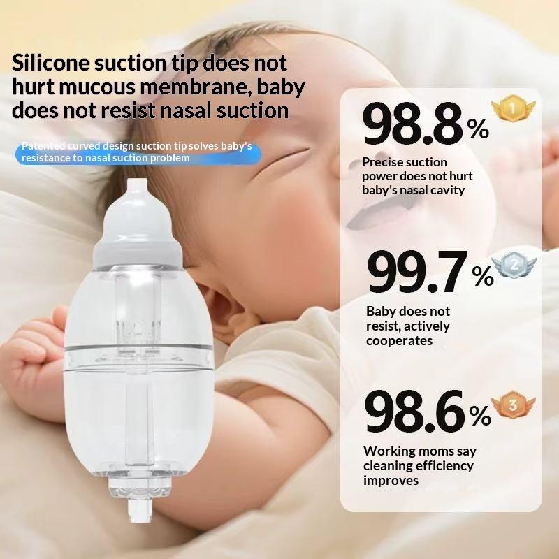 Baby Nasal Aspirator Hand Pump Nose Suctioner Easy Operate for First-time Parents Infant Nasal Care 1 Set