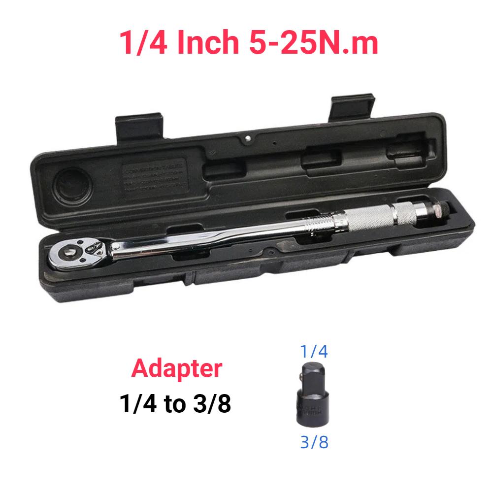 5-150N.m Torque Wrench 1/2 3/8 1/4 Inch Square Drive Precise Preset Reversible Ratchet Key Adjustable Torques Key Hand Tool