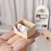 1 Set Dollhouse Organizer Bin Kit 1:12 Scale Three Layer Storage Container DIY Accessory Mini Stackable Storage Box For Dioramas