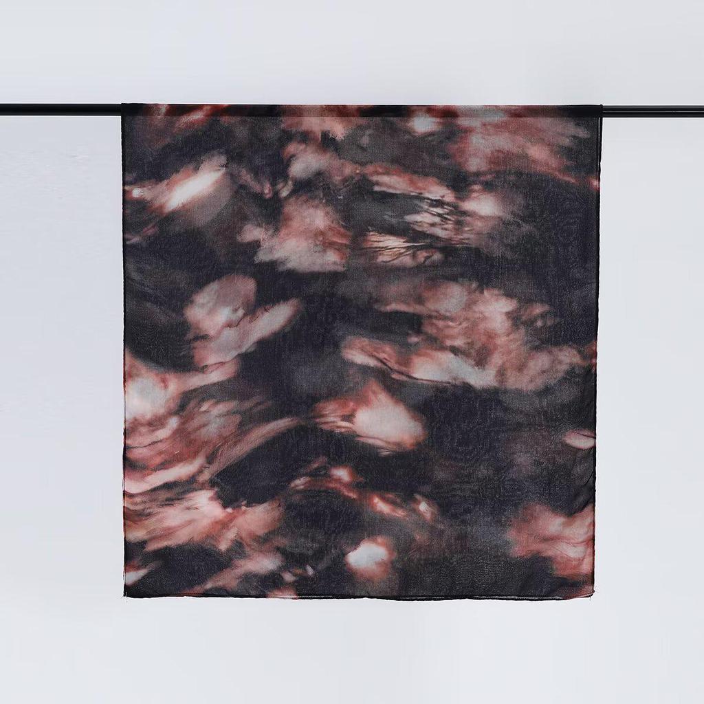 Women's Tie-Dye Watercolor Cotton Linen Scarf - Soft and Stylish Headscarf