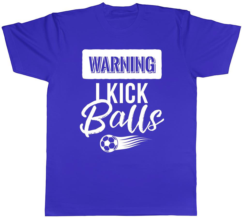 Warnung Ich trete Bälle Unisex Damen T-Shirt