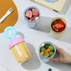 Portable Dopamine Fruit Cup Outdoor Sealed Leak-proof Yogurt Cup with Fork Picnic Double Layer Food Grade Plus Thick Drain Cup